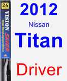 Driver Wiper Blade for 2012 Nissan Titan - Vision Saver