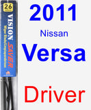 Driver Wiper Blade for 2011 Nissan Versa - Vision Saver