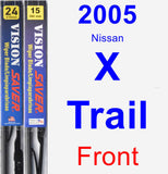 Front Wiper Blade Pack for 2005 Nissan X-Trail - Vision Saver