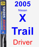 Driver Wiper Blade for 2005 Nissan X-Trail - Vision Saver