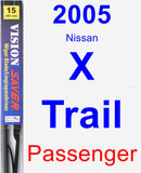 Passenger Wiper Blade for 2005 Nissan X-Trail - Vision Saver