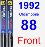 Front Wiper Blade Pack for 1992 Oldsmobile 88 - Vision Saver