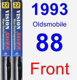 Front Wiper Blade Pack for 1993 Oldsmobile 88 - Vision Saver