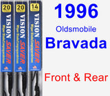 Front & Rear Wiper Blade Pack for 1996 Oldsmobile Bravada - Vision Saver