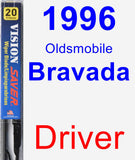 Driver Wiper Blade for 1996 Oldsmobile Bravada - Vision Saver