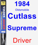 Driver Wiper Blade for 1984 Oldsmobile Cutlass Supreme - Vision Saver