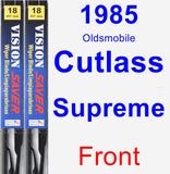 Front Wiper Blade Pack for 1985 Oldsmobile Cutlass Supreme - Vision Saver