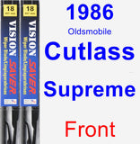 Front Wiper Blade Pack for 1986 Oldsmobile Cutlass Supreme - Vision Saver