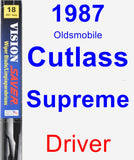 Driver Wiper Blade for 1987 Oldsmobile Cutlass Supreme - Vision Saver