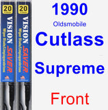 Front Wiper Blade Pack for 1990 Oldsmobile Cutlass Supreme - Vision Saver