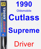 Driver Wiper Blade for 1990 Oldsmobile Cutlass Supreme - Vision Saver