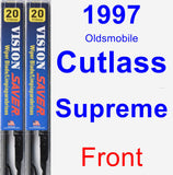 Front Wiper Blade Pack for 1997 Oldsmobile Cutlass Supreme - Vision Saver