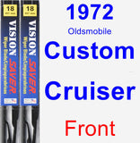 Front Wiper Blade Pack for 1972 Oldsmobile Custom Cruiser - Vision Saver