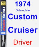 Driver Wiper Blade for 1974 Oldsmobile Custom Cruiser - Vision Saver