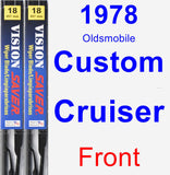 Front Wiper Blade Pack for 1978 Oldsmobile Custom Cruiser - Vision Saver