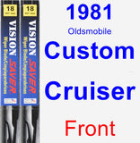 Front Wiper Blade Pack for 1981 Oldsmobile Custom Cruiser - Vision Saver