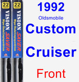 Front Wiper Blade Pack for 1992 Oldsmobile Custom Cruiser - Vision Saver