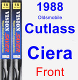 Front Wiper Blade Pack for 1988 Oldsmobile Cutlass Ciera - Vision Saver