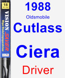 Driver Wiper Blade for 1988 Oldsmobile Cutlass Ciera - Vision Saver