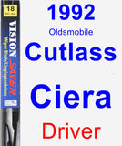 Driver Wiper Blade for 1992 Oldsmobile Cutlass Ciera - Vision Saver