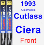 Front Wiper Blade Pack for 1993 Oldsmobile Cutlass Ciera - Vision Saver