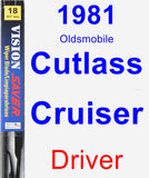 Driver Wiper Blade for 1981 Oldsmobile Cutlass Cruiser - Vision Saver