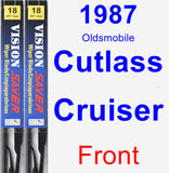 Front Wiper Blade Pack for 1987 Oldsmobile Cutlass Cruiser - Vision Saver