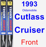 Front Wiper Blade Pack for 1993 Oldsmobile Cutlass Cruiser - Vision Saver