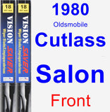 Front Wiper Blade Pack for 1980 Oldsmobile Cutlass Salon - Vision Saver