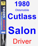 Driver Wiper Blade for 1980 Oldsmobile Cutlass Salon - Vision Saver