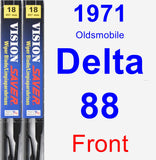 Front Wiper Blade Pack for 1971 Oldsmobile Delta 88 - Vision Saver