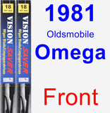 Front Wiper Blade Pack for 1981 Oldsmobile Omega - Vision Saver