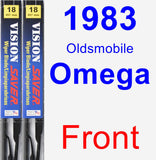 Front Wiper Blade Pack for 1983 Oldsmobile Omega - Vision Saver