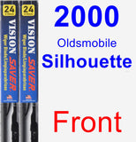 Front Wiper Blade Pack for 2000 Oldsmobile Silhouette - Vision Saver