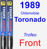 Front Wiper Blade Pack for 1989 Oldsmobile Toronado - Vision Saver