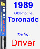 Driver Wiper Blade for 1989 Oldsmobile Toronado - Vision Saver