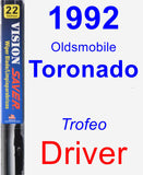 Driver Wiper Blade for 1992 Oldsmobile Toronado - Vision Saver