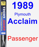 Passenger Wiper Blade for 1989 Plymouth Acclaim - Vision Saver