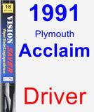 Driver Wiper Blade for 1991 Plymouth Acclaim - Vision Saver