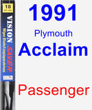 Passenger Wiper Blade for 1991 Plymouth Acclaim - Vision Saver