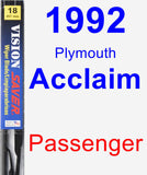 Passenger Wiper Blade for 1992 Plymouth Acclaim - Vision Saver