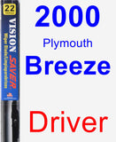 Driver Wiper Blade for 2000 Plymouth Breeze - Vision Saver