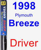 Driver Wiper Blade for 1998 Plymouth Breeze - Vision Saver