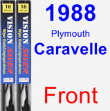 Front Wiper Blade Pack for 1988 Plymouth Caravelle - Vision Saver