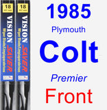 Front Wiper Blade Pack for 1985 Plymouth Colt - Vision Saver