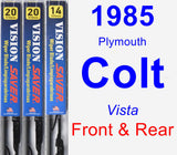 Front & Rear Wiper Blade Pack for 1985 Plymouth Colt - Vision Saver