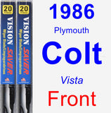 Front Wiper Blade Pack for 1986 Plymouth Colt - Vision Saver