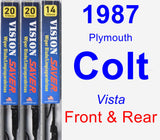 Front & Rear Wiper Blade Pack for 1987 Plymouth Colt - Vision Saver