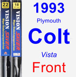 Front Wiper Blade Pack for 1993 Plymouth Colt - Vision Saver