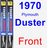 Front Wiper Blade Pack for 1970 Plymouth Duster - Vision Saver